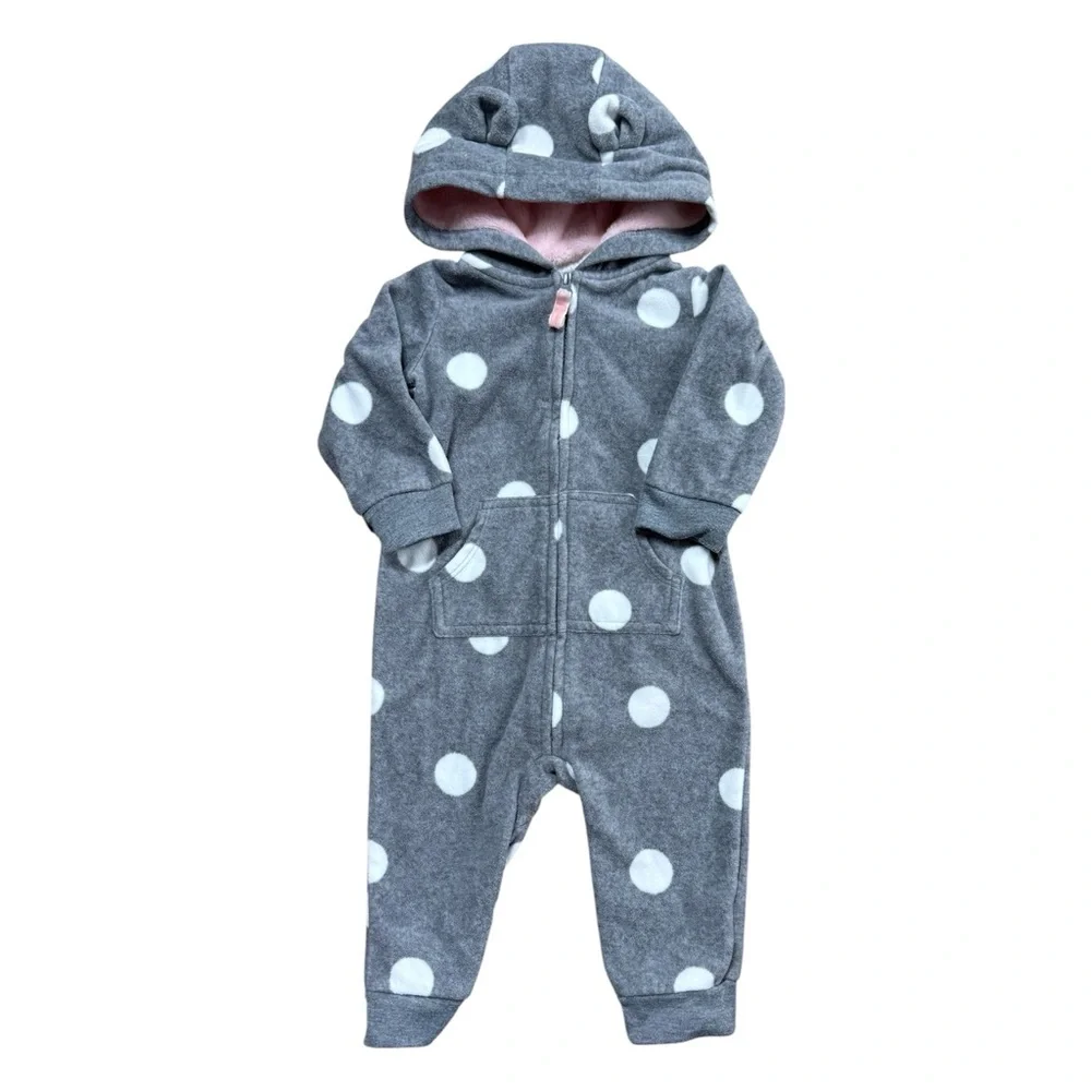 Carter's | Gray Polka Dot Jumpsuit | 9M